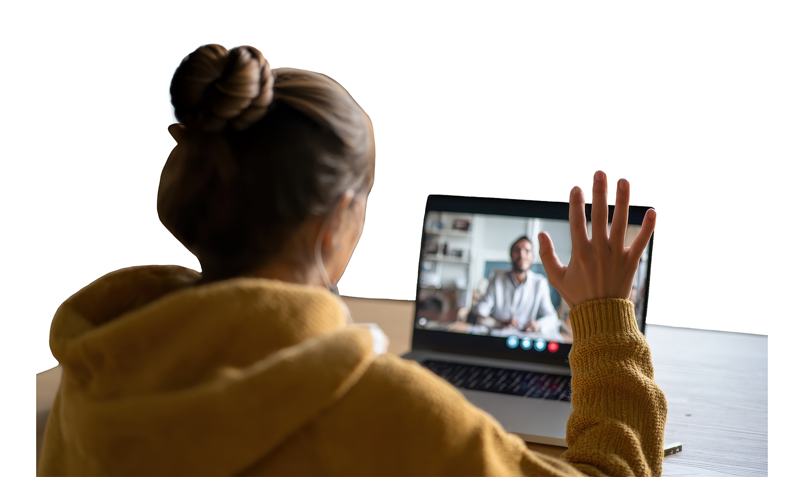 Person on a video call