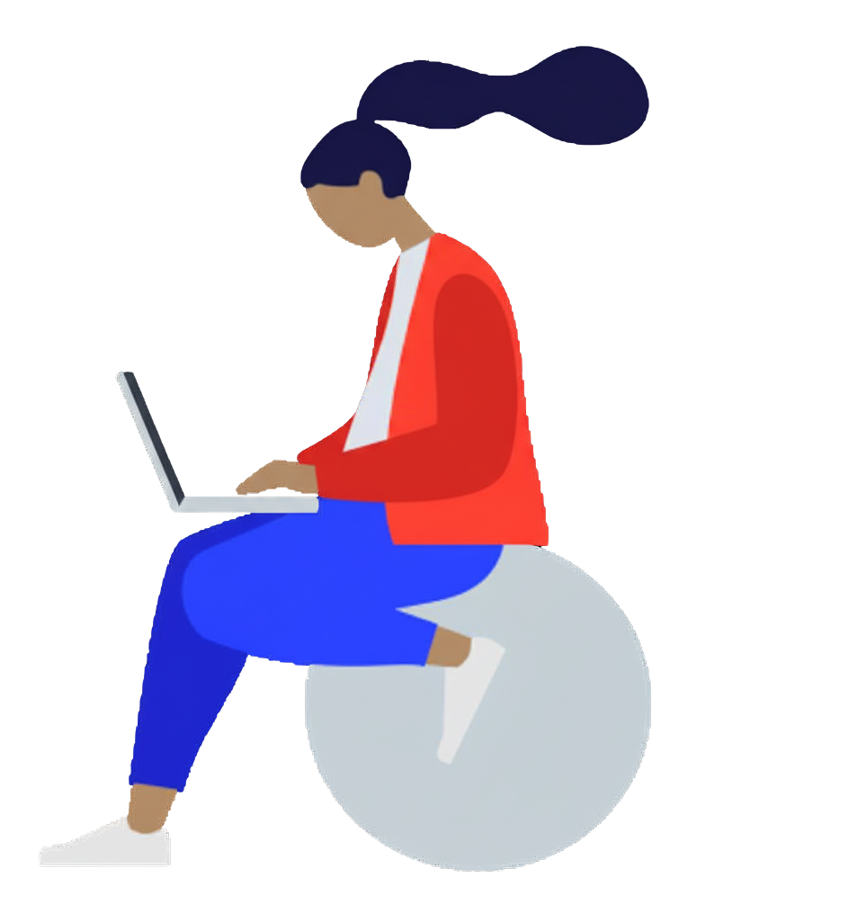 Person seated with a laptop